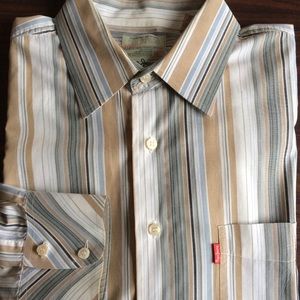 Pepe Jeans London Men’s Dress Shirt Stripe Size XL
